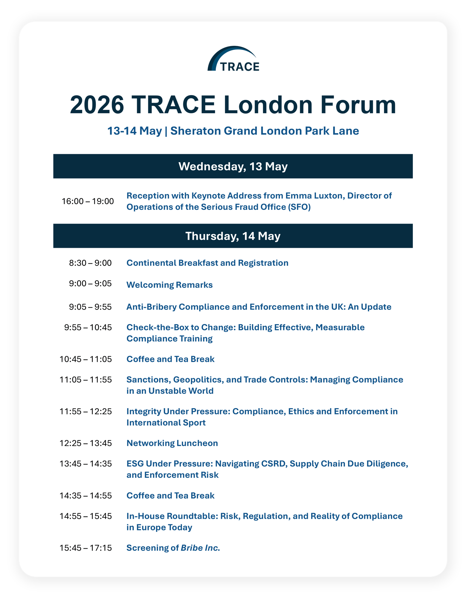 2026 TRACE London Forum Agenda-at-a-Glance 2.03.26 V2 copy-1